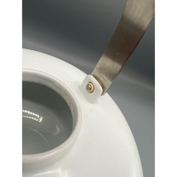 Zero Japan Zen Teapot Kettle 4 Cup White Porcelain Stainless Lid & Handle* - Picture 7 of 13